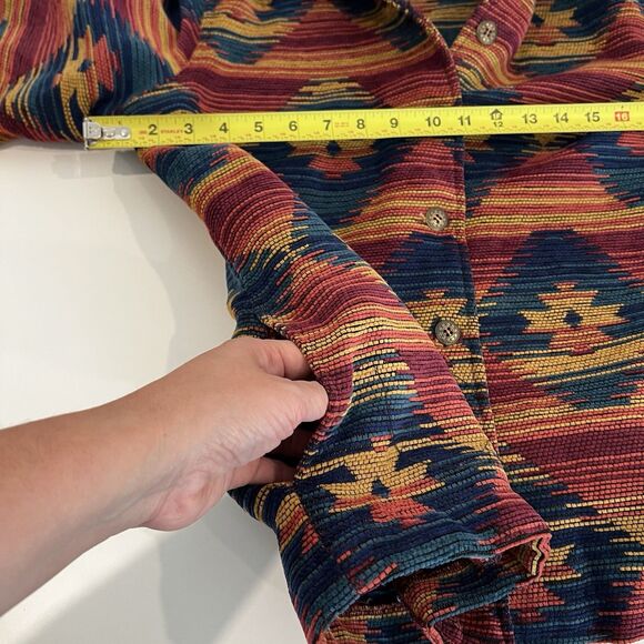 Vintage Aztec Jacket Alfred Dunner Women’s 12 Western Button Front Pockets - Picture 6 of 7